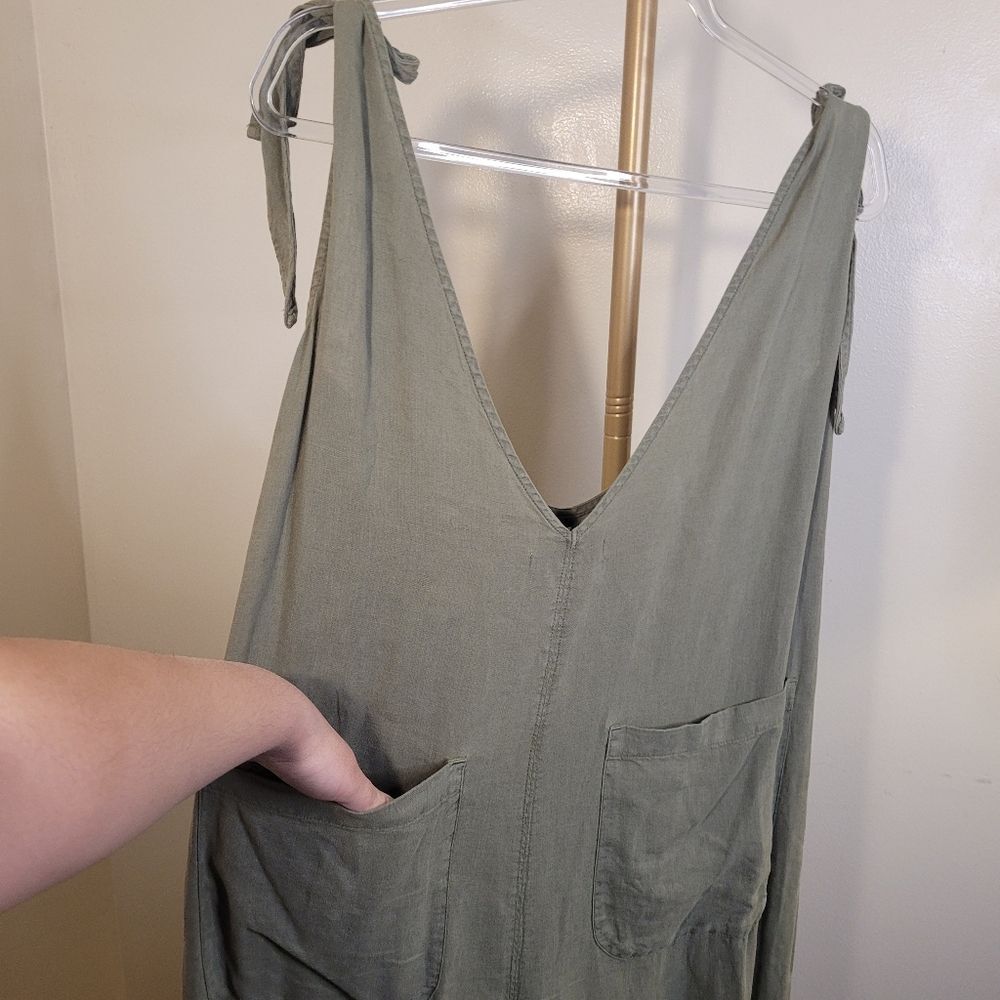 Arizona Jean Company Sage Green Women's Jumpsuit With Pockets Size XXL - Picture 6 of 10